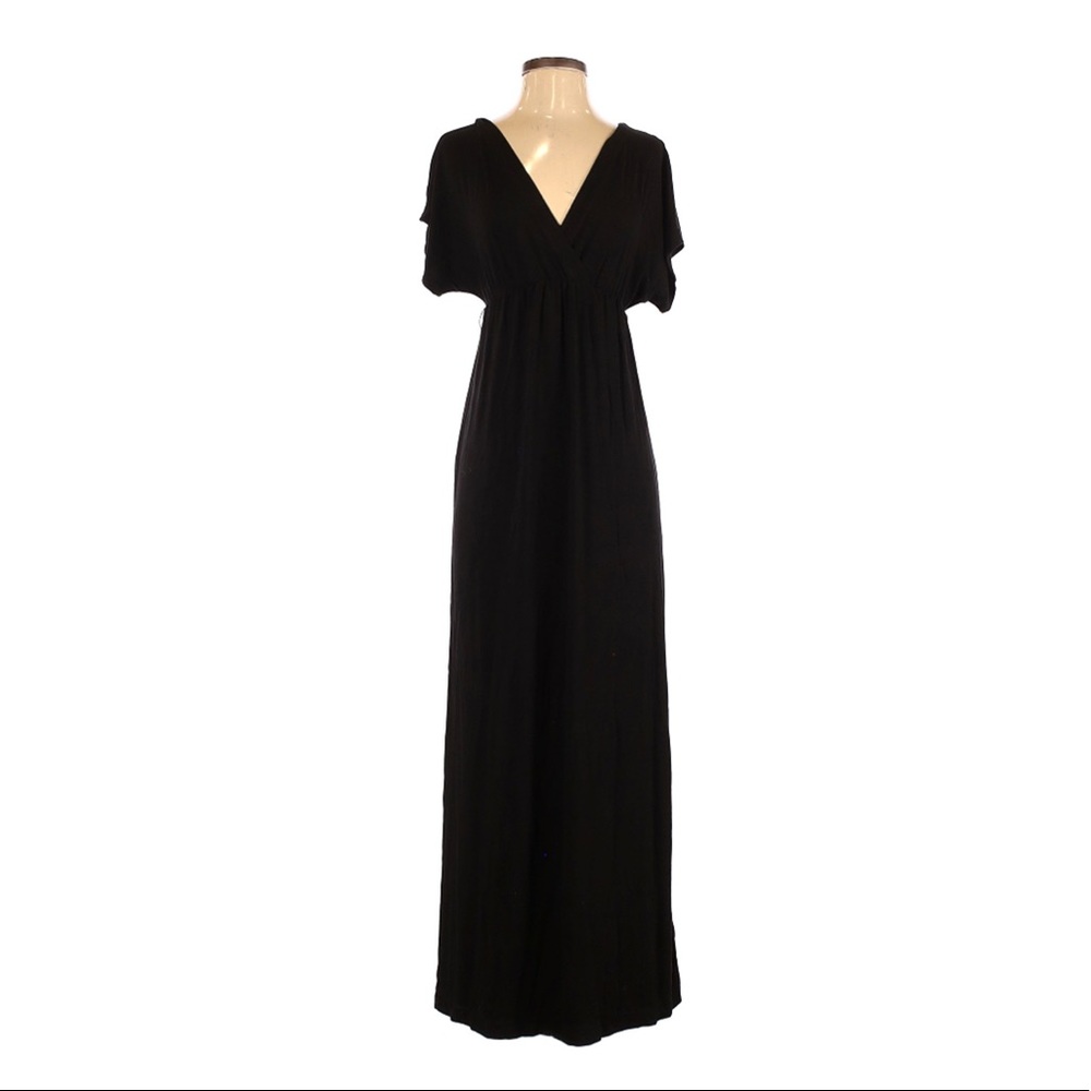 J. Crew Elegant Deep Plunge Low Back Maxi Dress